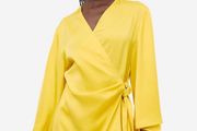 Satin wrap dress H&amp;M