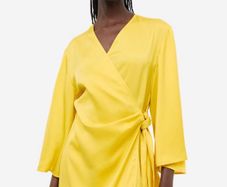 Satin wrap dress H&M