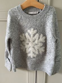 Mintie by Mint Velvet girls snowflake fluffy jumper