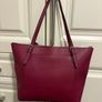 Michael Kors Jet Set Saffiano Leather Tote Bag Burgundy Image 4