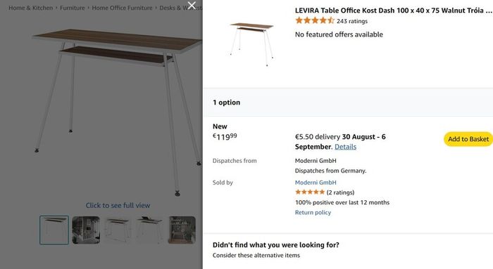 Home / Office / Student Desk Troia Walnut and White by Levira