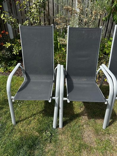 4 X Aluminium Garden Chairs