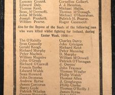 Irish Volunteer Memorial Card