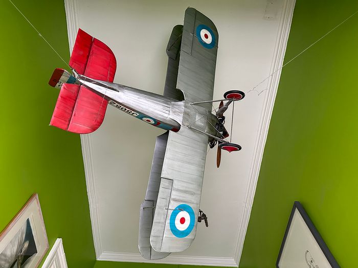 Scale model WW1 biplane