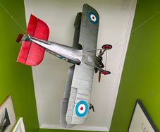 Scale model WW1 biplane