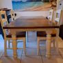 Solid Farm house style Kitchen Table & chairs | Extendable Image 3