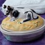 Antique Staffordshire Cow Butter Dish Image 4