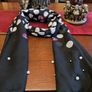 Samoon. FURTHER REDUCED.   Scarf In Black With White Polka Dots And A Littlle  Blue and Pink Also , With Decorative Pearls At The End Image 4