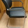 Klober Premium leather meeting room chairs - Black (x4) Image 2
