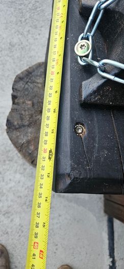anvil on timber stand