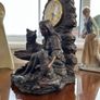 Bronze Effect Native American Girl with Wolves Juliana Clock Image 3