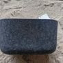 H&M Home Felted Storage Basket Dark Grey c.24.6x13.6x13cm Image 6