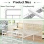 King Size Bed Frame with Victorian Headboard and Footboard Image 7