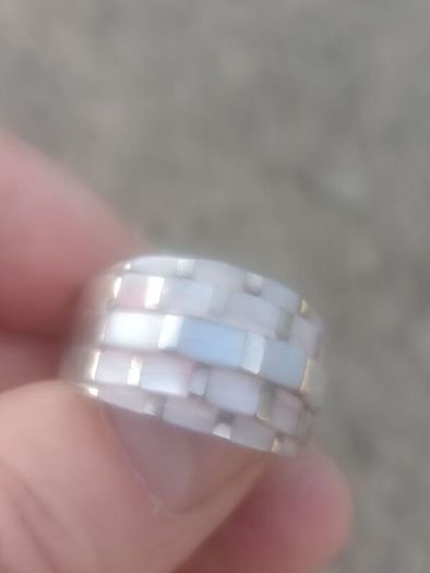 Stunning Mother Of Pearl Sterling Silver Ring