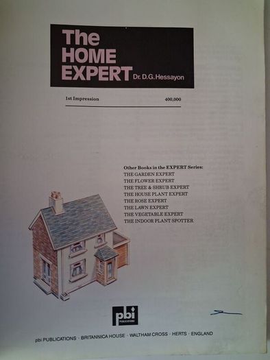 The Home Expert / Dr. D.G. Hessayon / 1st impression 1987