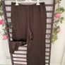 trousers brown satin wide leg trousers large primark Image 7