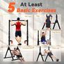 Power Tower Pull Up Dip Station Foldable, Pull Up Bar Station Adjustable, Multi-Function Home Gym, Strength Training Fitness Equipment Image 3