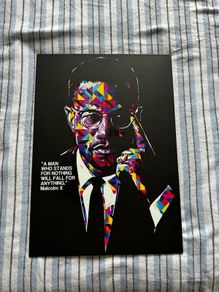 Malcolm X Metal Poster 32x45cm