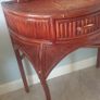 Half moon bamboo/cane style Hall table and mirror Image 2