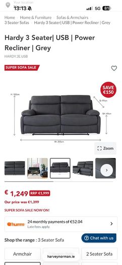 Couch Hardy 3 Seater x2
