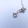 Sterling Silver 925 Freshwater Pearl & Cubic Zircon Pear Pendant length 16" / 3,96g Image 8