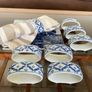 Eight Porcelain Vintage Napkin Holders Blue White Image 8
