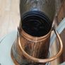 Vintage Hammered Copper & Brass Coal Scuttle with Scoop Image 3