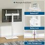 NEW SALE | TV Floor Stand for 30-70 inch LED LCD OLED Plasma Flat Curved TVs, Height Adjustable Tall TV Stand with Brackets up to 40kg, Max VESA 600x400mm White Image 6