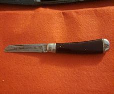 black handle single blade penknife