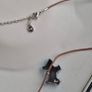 Swarovski crystal blue dog corded necklace very good condition Image 7