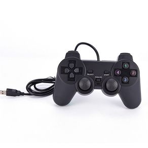 Black USB PC Computer Wired Gamepad Game Controller Joystick Rocker LR