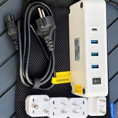 Key Power 230-Watt Step Down 220V to 110V Voltage Converter & International Travel Adapter/Power Converter with USB-C Port 18W