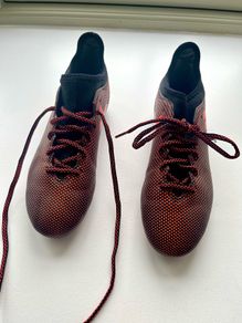 adidas football boots X techfit black and red youth