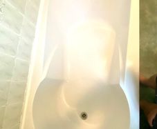Bath with built in circular shower tray  XL