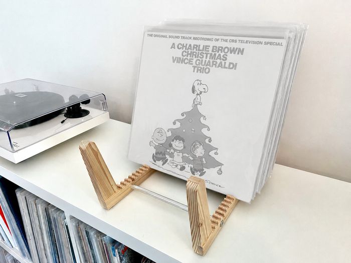 Solid Pine Record Display Stand