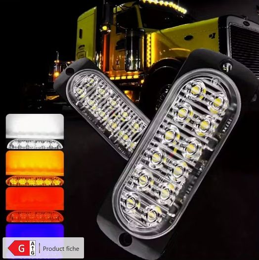 2pcs 20 LED  Lights - 18 kinds of Modes ,Back / Side Lighting