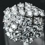 Vintage 1970s 4.1ct Diamond Cluster Ring Image 7