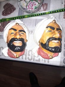 2 Vintage Rare Sultans With Turban Bossom