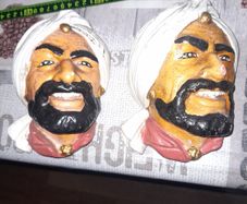 2 Vintage Rare Sultans With Turban Bossom