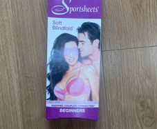 Soft Blindfold Light Pink velvety fabric