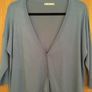 ZARA Fine Knit Cropped Cardigan L Blue Image 5