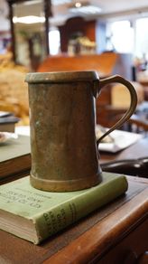 Antique Victorian Brass / Bell Metal Quart Measure Tankard