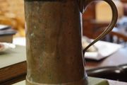 Antique Victorian Brass / Bell Metal Quart Measure Tankard