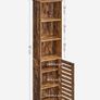 Tall boy bathroom cabinet rustic brown or white Image 2