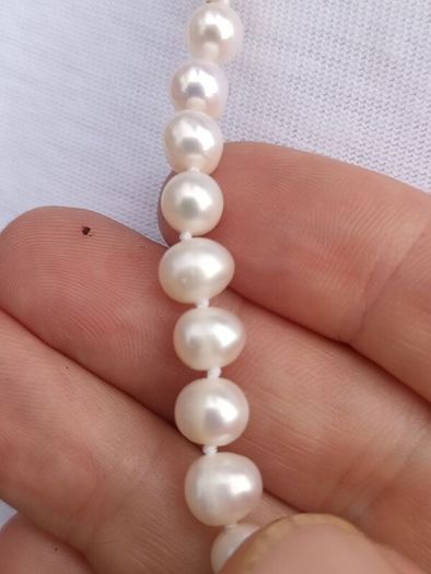 Baroque Pearl Necklace on Sterling Silver Closures