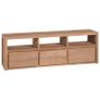 TV Cabinet Solid Teak Wood with Natural Finish 120x30x40 cm Image 8