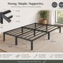 Small Double Metal Bed Frame with Mattress Image 4