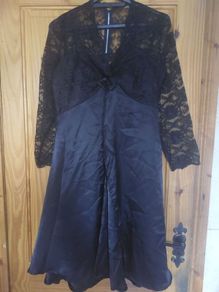 Vintage black lace dress (free post)