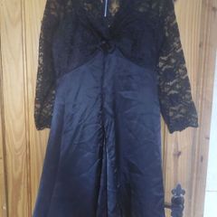 Vintage black lace dress (free post)