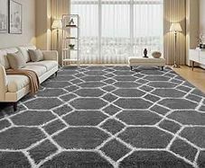 Rugs Living Room 140x200cm, Grey Area Rugs for Bedroom, Washable Anti Slip Large Shaggy Soft Rug Fluffy Modern Carpets Mat Beside Area Rug for Living Room Kids Room